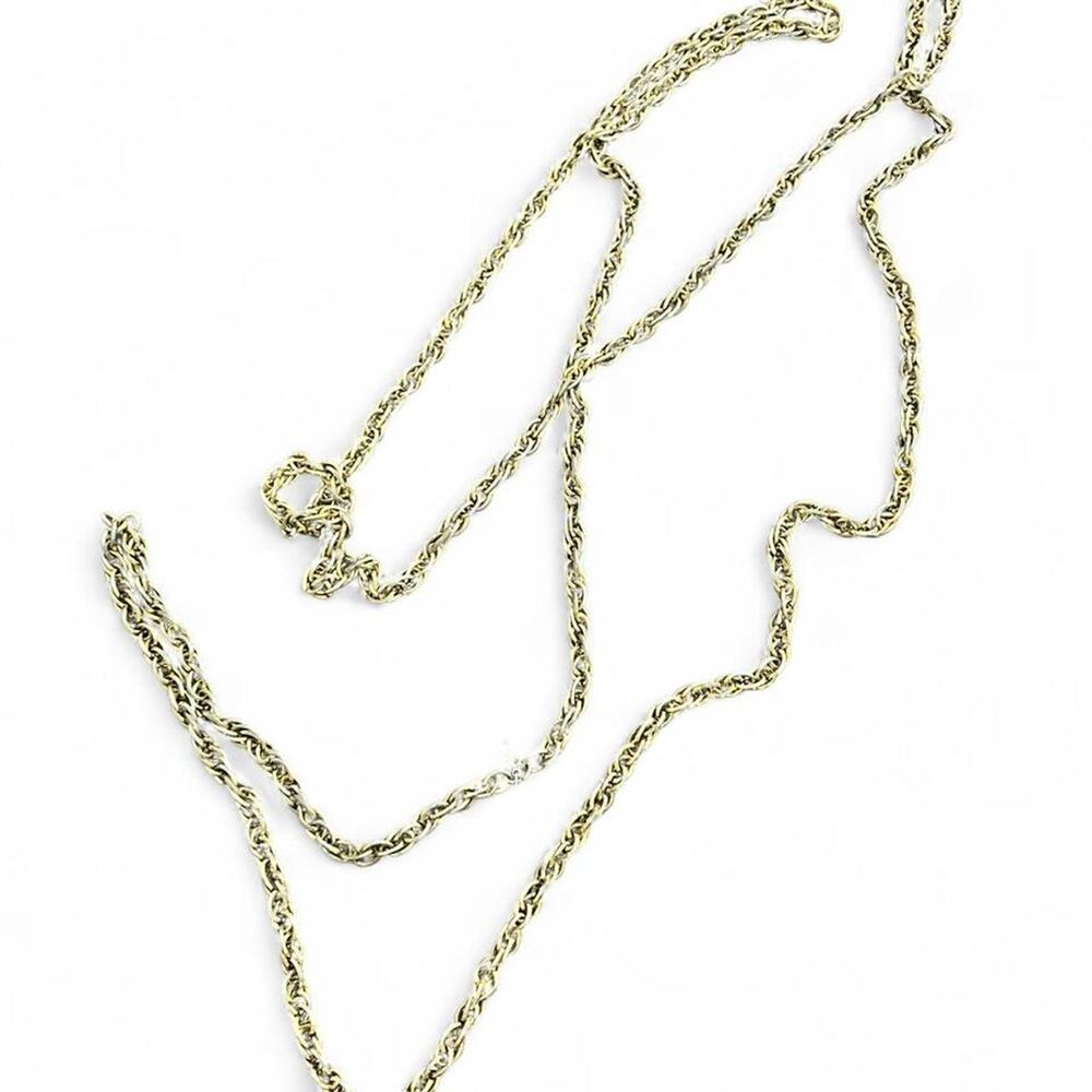 Silver chain necklace with a